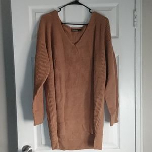 Plus size knit v-neck sweater